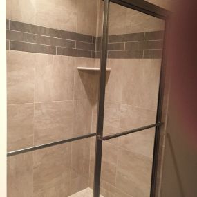 Glass shower door installation
