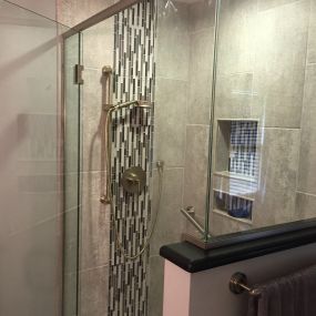 Glass shower door installation