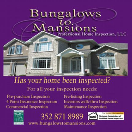 Logótipo de Bungalows to Mansions Professional Inspection Services, LLC