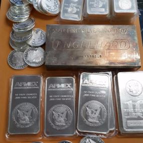 No shortage of silver here at Grove City Coins & Currency!
