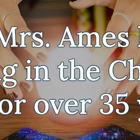 Psychic Mrs. Ames has been reading in the Chicago area for over 35 years!