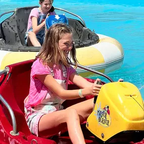 Our bumper is a fun attraction that is similar to bumper cars, only on water!