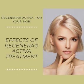 2. EFFECT OF REGENERA ACTIVA TREATMENT
The first results of Regenera Activa treatment occur after a single treatment. A patient can observe the first visible changes within the 8-15 days. The recovery period is minimal; the main results appear and increase for the following 3-6 months after treatment. The treatment reduces and eliminates wrinkles, fine lines, spotting, and scarring. It promotes healthier skin, protects against aging, and essentially gives your face a face lift, all without surge