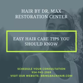 Hair seems to be just one of those things we don’t think much about. Until we start to lose it on our heads, that is. There are many incorrect habits that can encourage hair loss. In this article, we will go over some very easy hair care tips you should be following to promote healthy hair growth