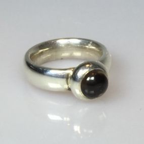 Zilveren ring met Onyx