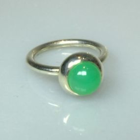 Zilveren ring met Chrysophraas