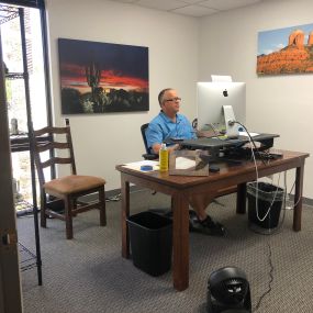 Working in our Phoenix office.