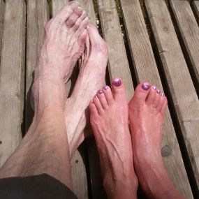 voeten  met vakantie