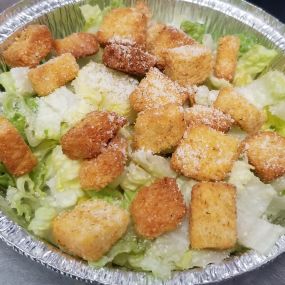 Traditional Caesar Salad! Served with dressing and bread stick!