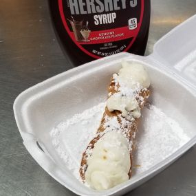 Classic Cannoli topped with powered sugar!