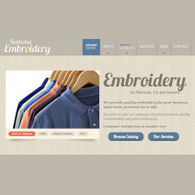 shopping cart website design for custom embroidery and monograms in Ramona, San Diego