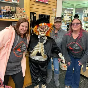 Just another average Saturday at Merle Norman Antioch! Hanging with Mr. Bones and some of our favorite people from The Penny's Purpose NFP