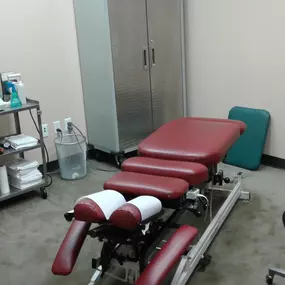 Our treatment room and adjustment table.