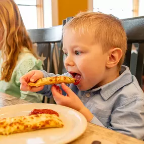 Kids love pizza! Kids Night on Tuesdays. Kids Eat Free! Visit Pizzaranch.com for details.