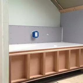Badkamer in aanbouw