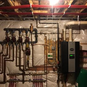 Radiant heat boiler system we just installed in Oak Forest.