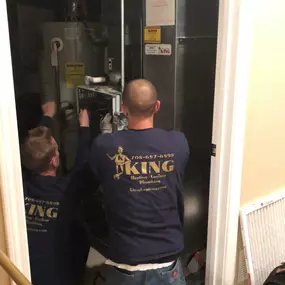 Installing a new furnace.
