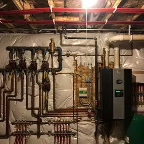 Radiant heat boiler system we just installed in Oak Forest.