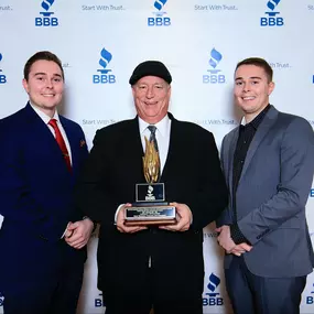 Receiving our 2017 BBB Torch Award for Marketplace Ethics!