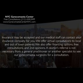 NYC Gynecomastia Center - Insurance Information, 2nd Opinions, Virtual Consultations