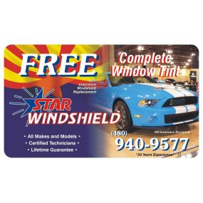 Free Tint Service with Insurance Window Replacement
