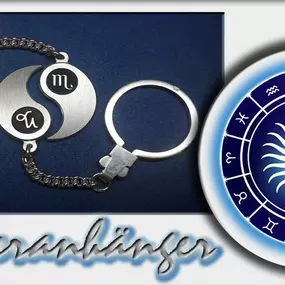 Partner-Schlüsselanhänger aus Silber, individuell gefertigt