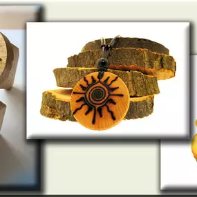 Brennstempel: 
gebrannter Holzschmuck der jungen, steirischen Band 