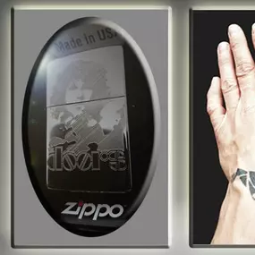 Zippogravuren:  The Doors - Fangravur bzw. vom Tattoo zur Zippogravur