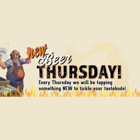 Thursday = a new beer on tap.  Join us every Thursday!