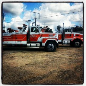 Fred Robertson Wrecker Service is a locally owned and operated towing company that was started in 1936 by Fred Robertson and is run and owned today by his great nephews Fred & Jimmy Robertson. We can tow things like: motorcycles, motor vehicles, 18-wheelers, equipment & more! If you are involved in a vehicle collision, Fred Robertson Wrecker Service specializes in providing high-quality, damage-free towing at affordable rates. Our experienced team of certified operators provides complete 24 hour