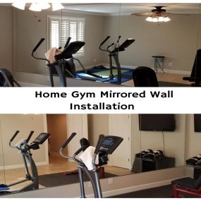 Are you interested in a mirrored wall for a home gym? We can help! Contact us today!