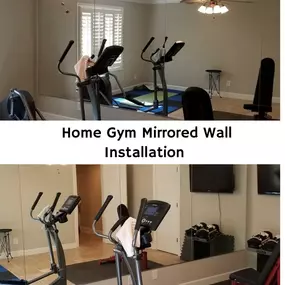 Are you interested in a mirrored wall for a home gym? We can help! Contact us today!