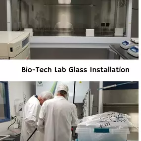 When it comes to your glass needs, we are the experts to turn to! We've installed glass into a biotech lab!