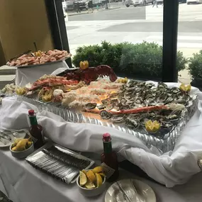 Check out the seafood at our restaurant.