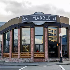 Art Marble 21 is a fusion of Seattle history and the new millennium.