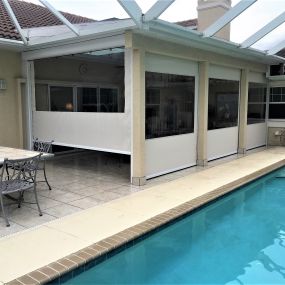 Residential Motorized Outdoor Screen in North Miami Beach, FL