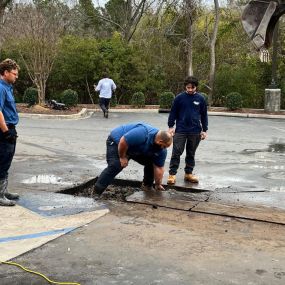 Bluewater Plumbing Service doing a large commercial plumbing repair project in Whiteville, North Carolina