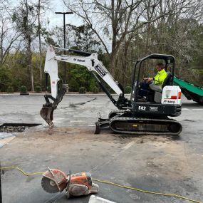 Bluewater Plumbing Service doing a large commercial plumbing repair project in Whiteville, North Carolina