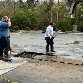 Bluewater Plumbing Service doing a large commercial plumbing repair project in Whiteville, North Carolina