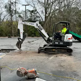 Bluewater Plumbing Service doing a large commercial plumbing repair project in Whiteville, North Carolina