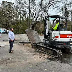 Bluewater Plumbing Service doing a large commercial plumbing repair project in Whiteville, North Carolina