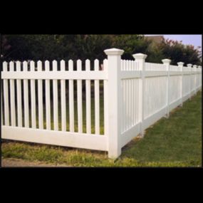 Vinyl picket fence