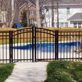 wrought iron pool fence