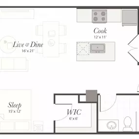 Encore P8 Studio Apartment Floor Plan