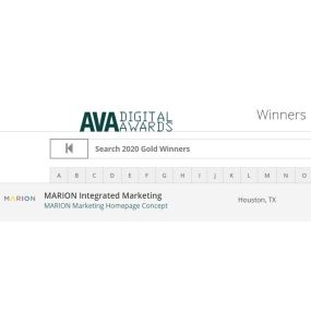 MARION is among the AVA Houston web design firm award winners