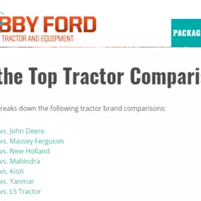 comparison of tractor brands