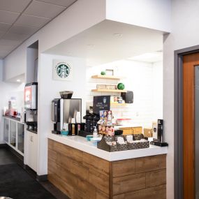 Service Customer Lounge Coffee, Soda & Cookie bar.