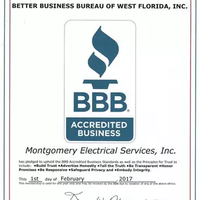 BBB Accredited Electrical Contractor, Electrician