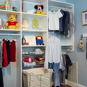 Wall Mounted Child's Walk-in Closet