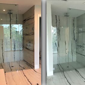 We just finished these 2 shower enclosures, both with 3/8